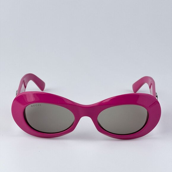 Gucci GG1696S 004 BRAND NEW Sunglasses Fuchsia Pink Grey Women Oval - Picture 4 of 10